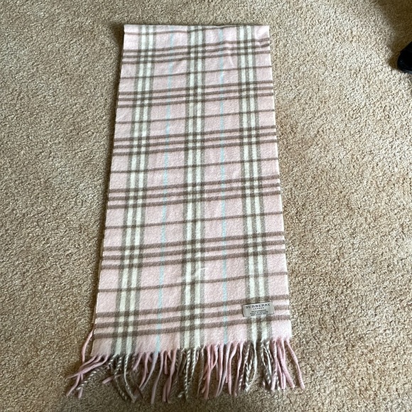 Pale Candy Pink Burberry Scarf - Picture 3 of 5